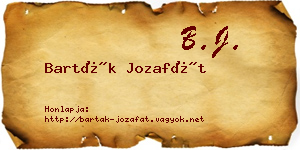 Barták Jozafát névjegykártya